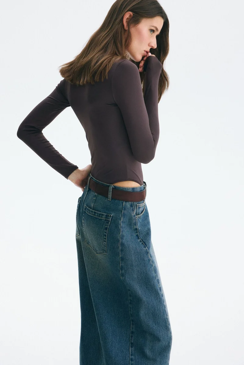 H&M Long-sleeved microfibre body